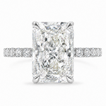 Radiant Cut Pavé Engagement Ring 68633