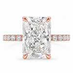 Radiant Cut Pavé Engagement Ring 68633