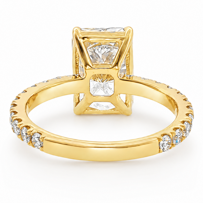 Radiant Cut Pavé Engagement Ring 68633