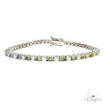 Rainbow Diamond Sapphire Tennis Bracelet 67109 - Image 1