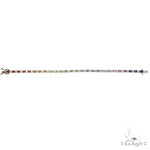 Rainbow Diamond Sapphire Tennis Bracelet 67109 - Image 6