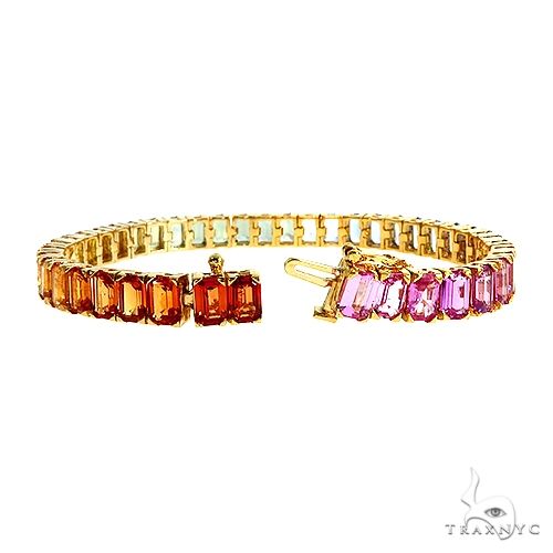 Rainbow Emerald Cut Bracelet 67045 - Image 4