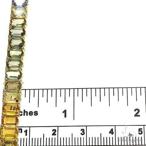 Rainbow Emerald Cut Bracelet 67045 - Image 8