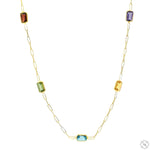 Rainbow Gem Link Necklace 70741 - Image 1