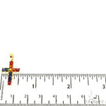 Rainbow Princess Cut Sapphire Cross 67145 - Image 5