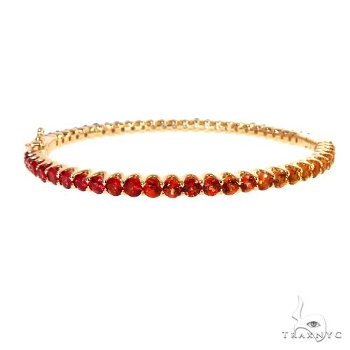 Rainbow Sapphire Bangle Bracelet 67813 - Image 2