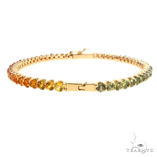 Rainbow Sapphire Bangle Bracelet 67813 - Image 4