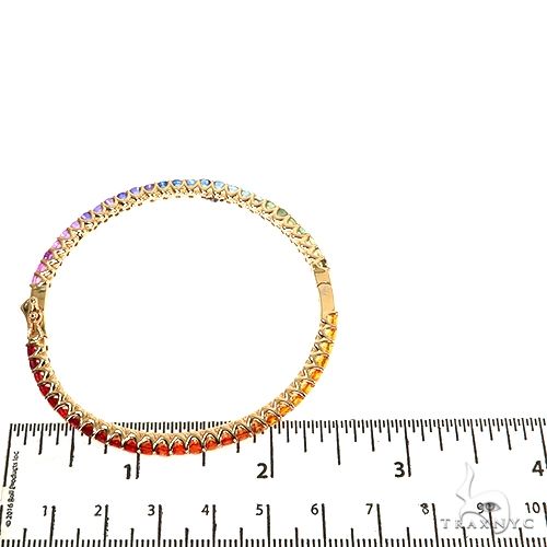 Rainbow Sapphire Bangle Bracelet 67813 - Image 9