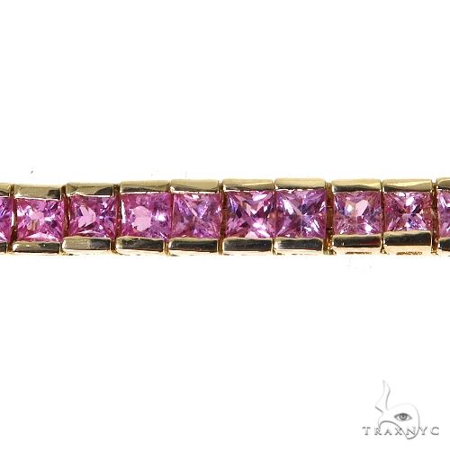 Rainbow Sapphire Princess Cut Bracelet 68298 - Image 3
