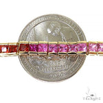 Rainbow Sapphire Princess Cut Bracelet 68298 - Image 4