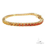 10 Pointer Rainbow Sapphire Tennis Bracelet 66892 - Image 2