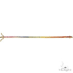 10 Pointer Rainbow Sapphire Tennis Bracelet 66892 - Image 5