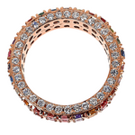 Rainbow Sapphire Diamond Eternity Ring 67985
