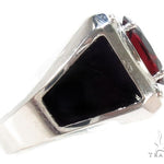 Red Garnet & Diamond Custom Ring 35492 - Image 5