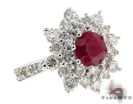 Red Ruby & Diamond Ring 32016 - Image 1