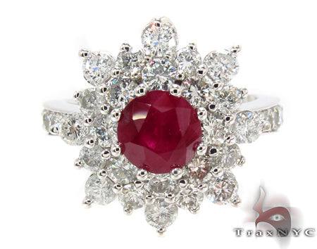 Red Ruby & Diamond Ring 32016 - Image 2