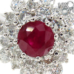Red Ruby & Diamond Ring 32016 - Image 3