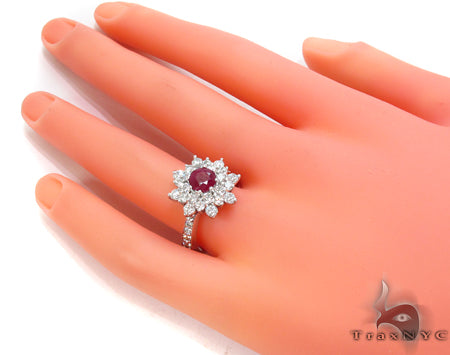 Red Ruby & Diamond Ring 32016 - Image 8