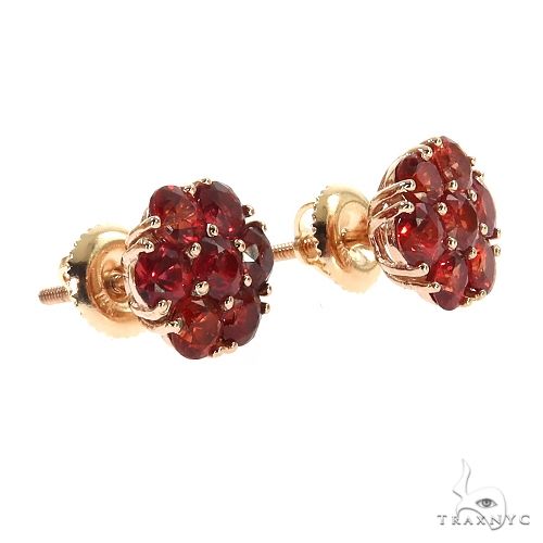 Scarlet Bloom Flower Earrings Small 69047 - Image 3