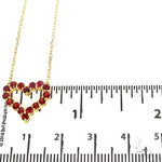 Red Sapphire Heart Necklace 67485 - Image 5