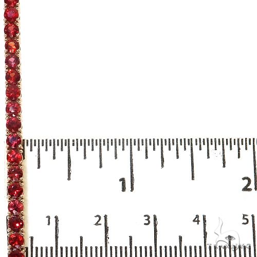 14K Gold Red Sapphire Tennis Bracelet, photo 5 of 6