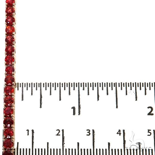 14K Gold Red Sapphire Tennis Bracelet, photo 5 of 6