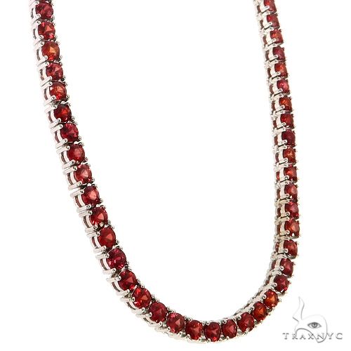 Red Sapphire Tennis Chain 69032 - Image 3