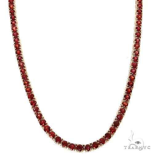 Red Sapphire Tennis Chain 69033 - Image 1