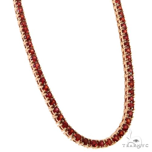Red Sapphire Tennis Chain 69033 - Image 2
