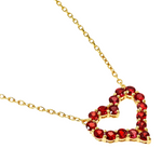 Red Sapphire Heart Necklace 67485