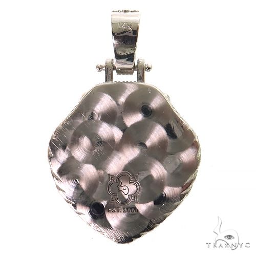 14K Gold Regal Roar Lab-Grown Diamond Lion Pendant, view 4