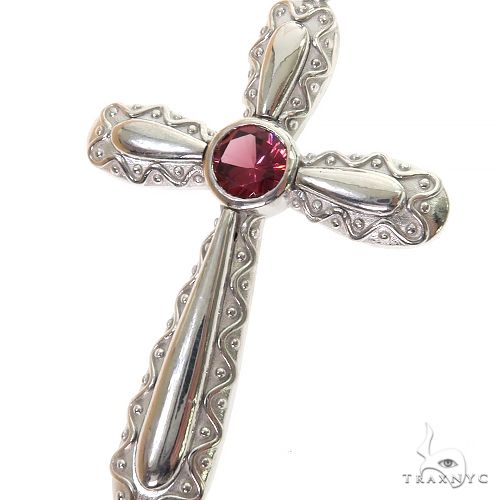 Rhodolite Sanctity Cross Pendant 69603 - Image 3