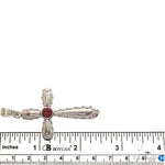 Rhodolite Sanctity Cross Pendant 69603 - Image 6