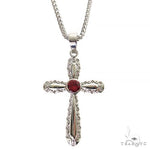 Rhodolite Sanctity Cross Pendant Set 69683 - Image 1