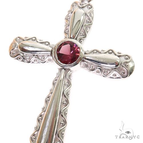 Rhodolite Sanctity Cross Pendant Set, photo 3 of 7