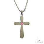 Rhodolite Sanctity Cross Pendant Set 69683 - Image 4