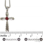 Rhodolite Sanctity Cross Pendant Set 69683 - Image 5