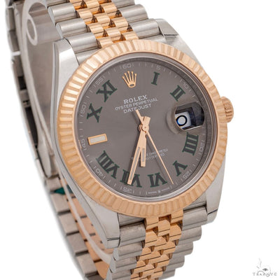 Rolex Datejust 41mm 126331 Wimbledon Rose Gold Jubilee Bracelet BOX & PAPERS 2021 69743 - Image 1