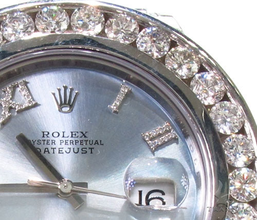 Rolex Datejust II Steel Diamond Watch 36725 - Image 5