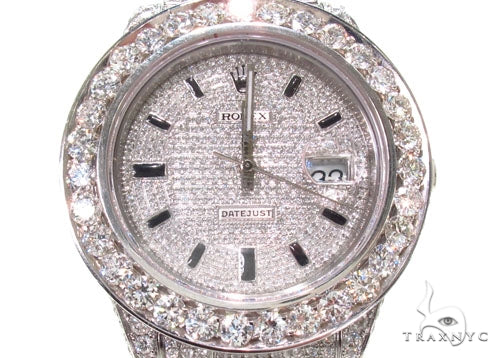 Rolex Datejust II Steel Fully Diamond Watch 36727 - Image 1