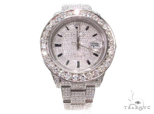 Rolex Datejust II Steel Fully Diamond Watch 36727 - Image 2