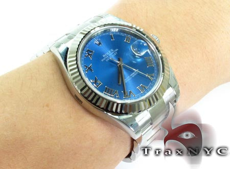 Rolex Datejust II Blue Steel & White Gold 116334 27957 - Image 14