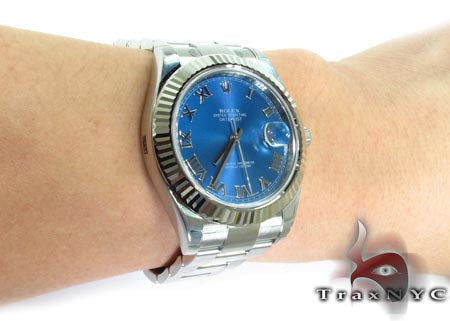 Rolex Datejust II Blue Steel & White Gold 116334 27957 - Image 15