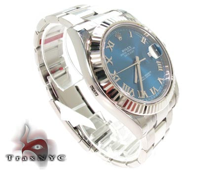 Rolex Datejust II Blue Steel & White Gold 116334 27957 - Image 3