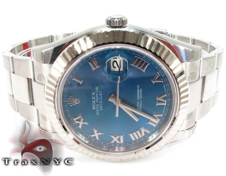 Rolex Datejust II Blue Steel & White Gold 116334 27957 - Image 5