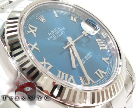 Rolex Datejust II Blue Steel & White Gold 116334 27957 - Image 8
