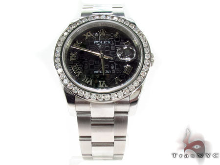 Diamond Rolex Datejust Steel 116200 BKJRO 29016 - Image 2