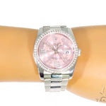 Rolex Date Just Floral Pink Steel 116200 44758 - Image 12