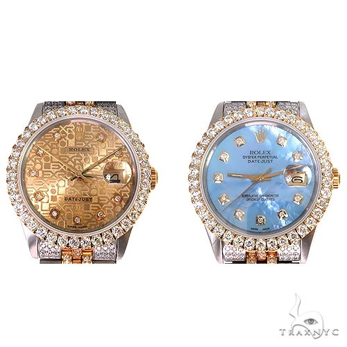 Rolex Two-Tone DateJust 36mm Diamond Bezel Watch 66888 - Image 1