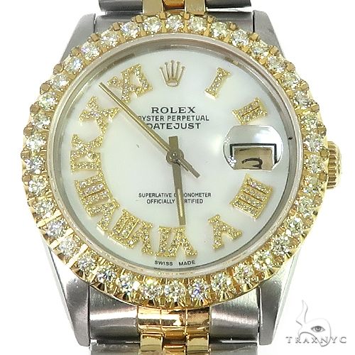 Rolex Two-Tone DateJust 36mm Diamond Bezel Watch 66438 - Image 2
